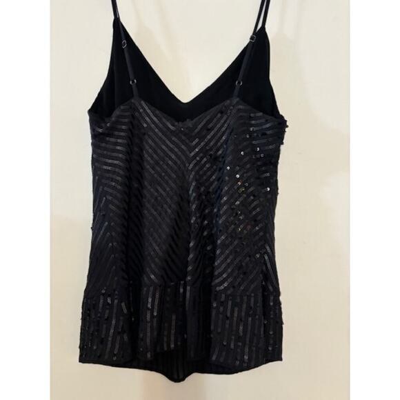 NWT Kenneth Cole Silk Sequin Black Cami Formal Sexy Date Night Out Wedding Sz 6 - Picture 2 of 7